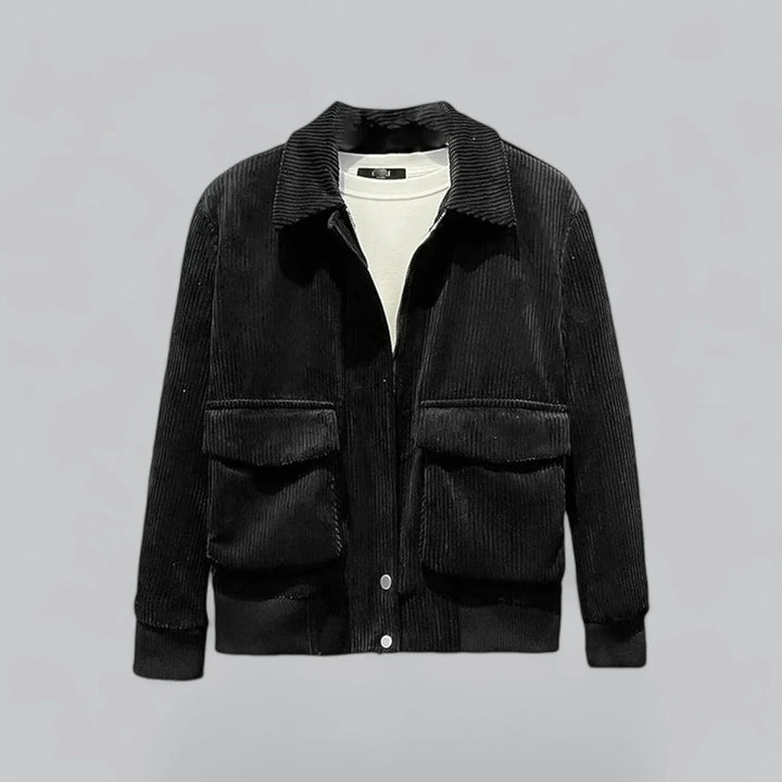 Men’s Corduroy Overshirt Jacket | Soft Texture | Utility Pockets | Fall Layer