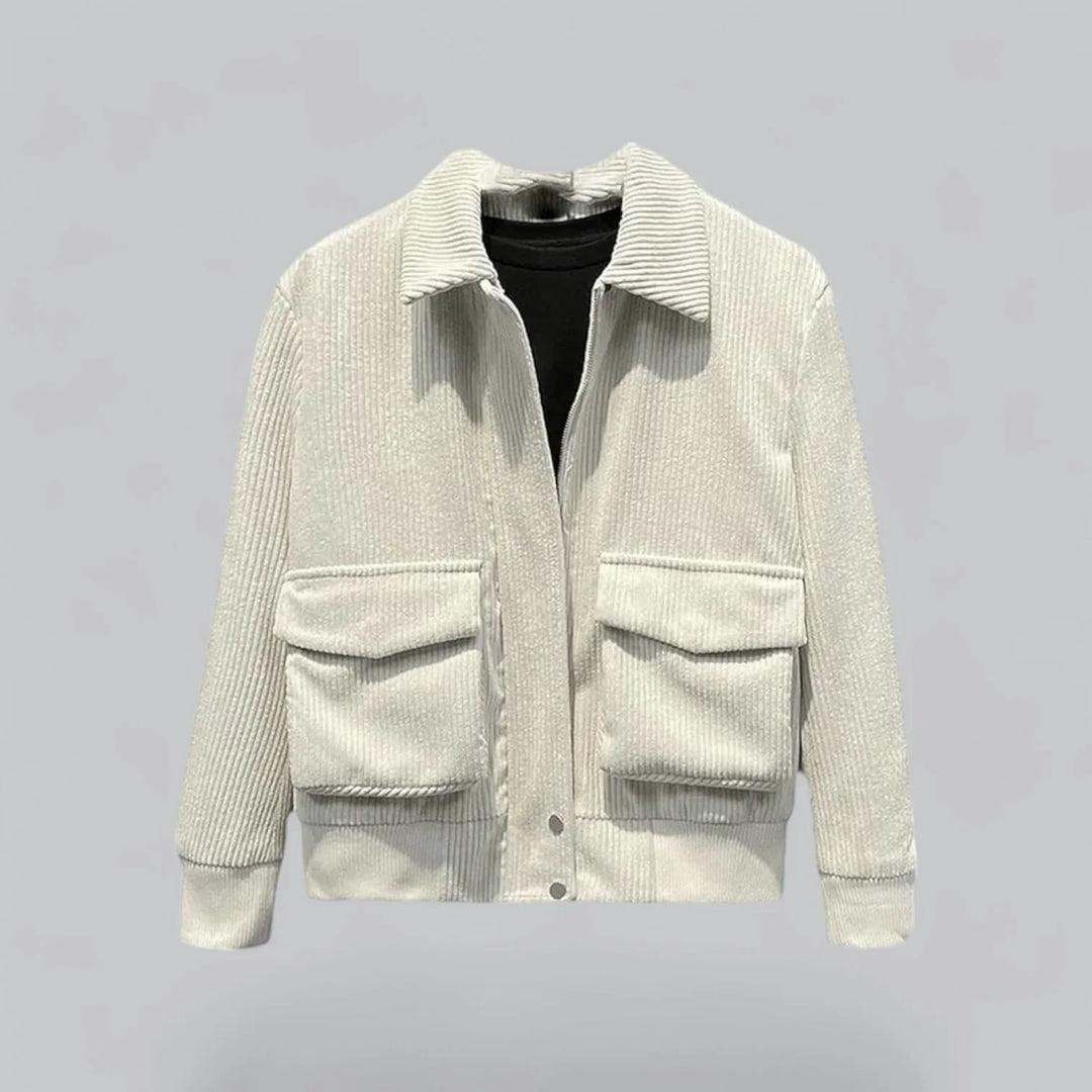 Men’s Corduroy Overshirt Jacket | Soft Texture | Utility Pockets | Fall Layer