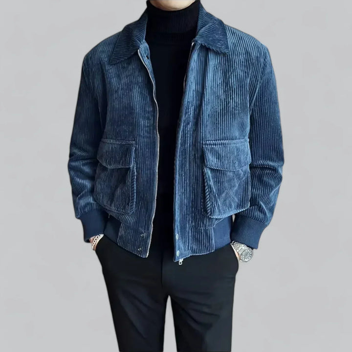 Men’s Corduroy Overshirt Jacket | Soft Texture | Utility Pockets | Fall Layer