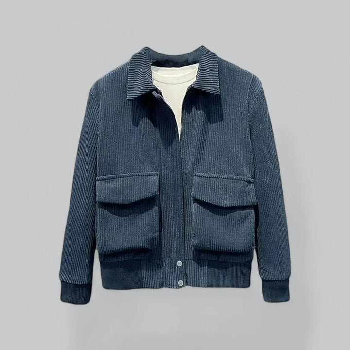 Men’s Corduroy Overshirt Jacket | Soft Texture | Utility Pockets | Fall Layer