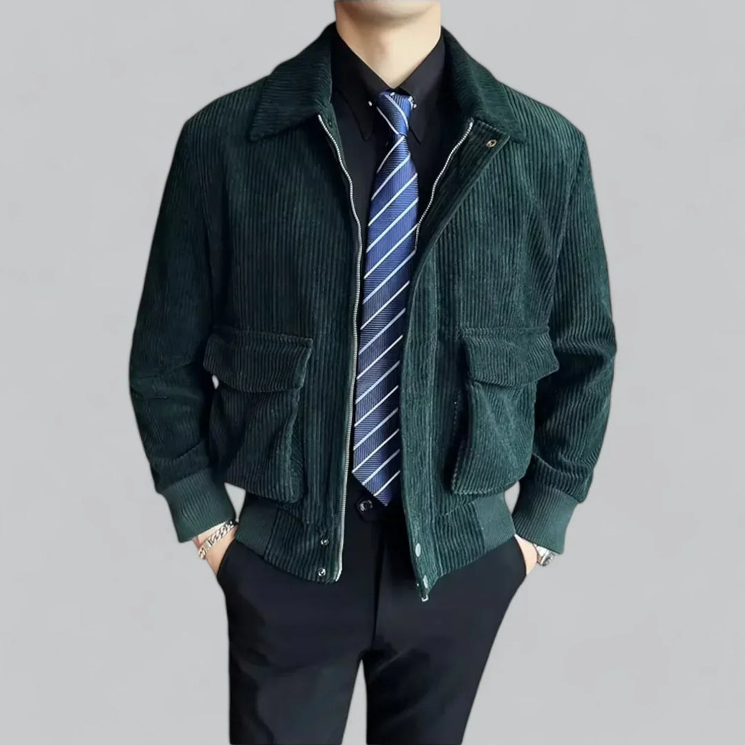 Men’s Corduroy Overshirt Jacket | Soft Texture | Utility Pockets | Fall Layer