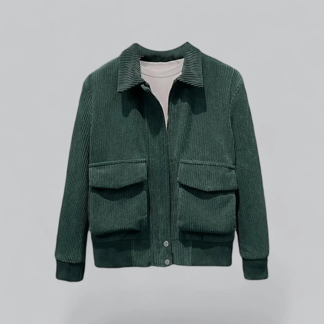 Men’s Corduroy Overshirt Jacket | Soft Texture | Utility Pockets | Fall Layer