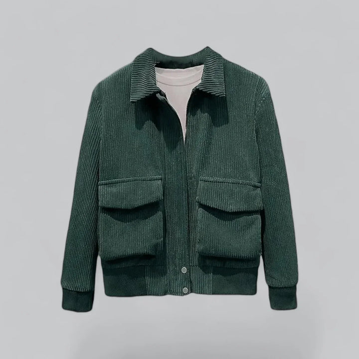 Men’s Corduroy Overshirt Jacket | Soft Texture | Utility Pockets | Fall Layer