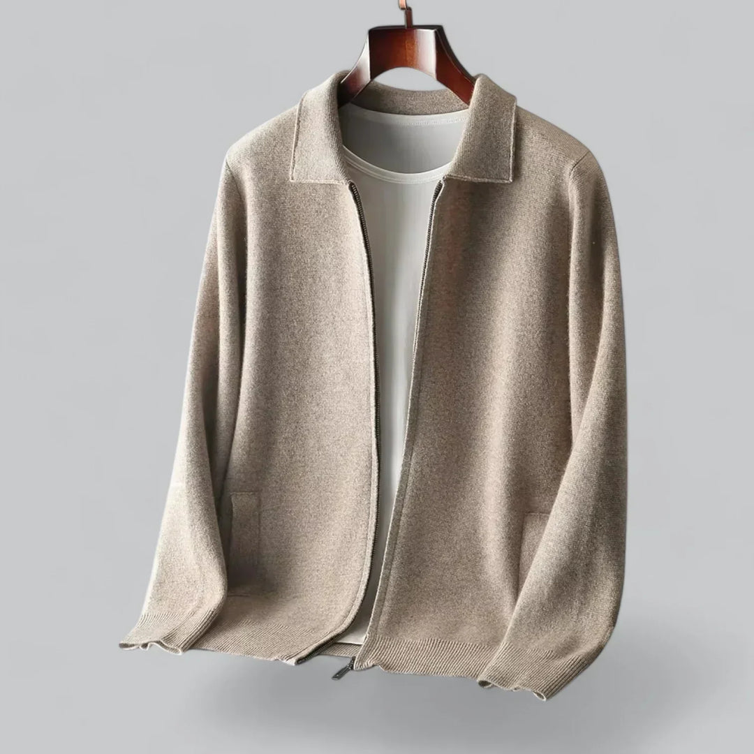 Surchemise minimaliste zippée pour homme | Veste légère à texture douce