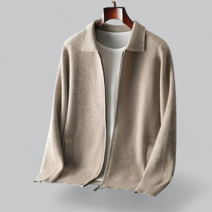 Surchemise minimaliste zippée pour homme | Veste légère à texture douce