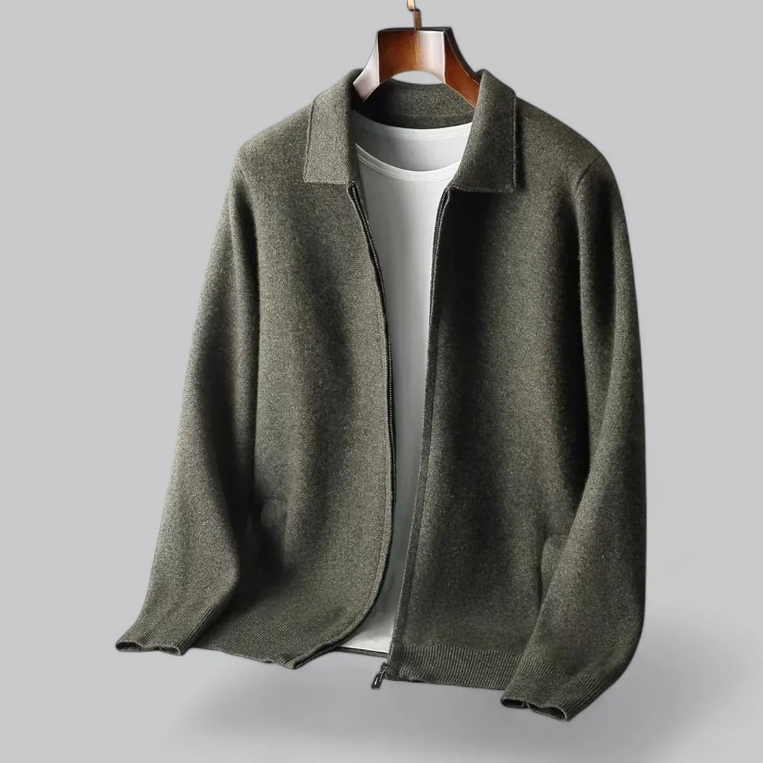 Surchemise minimaliste zippée pour homme | Veste légère à texture douce