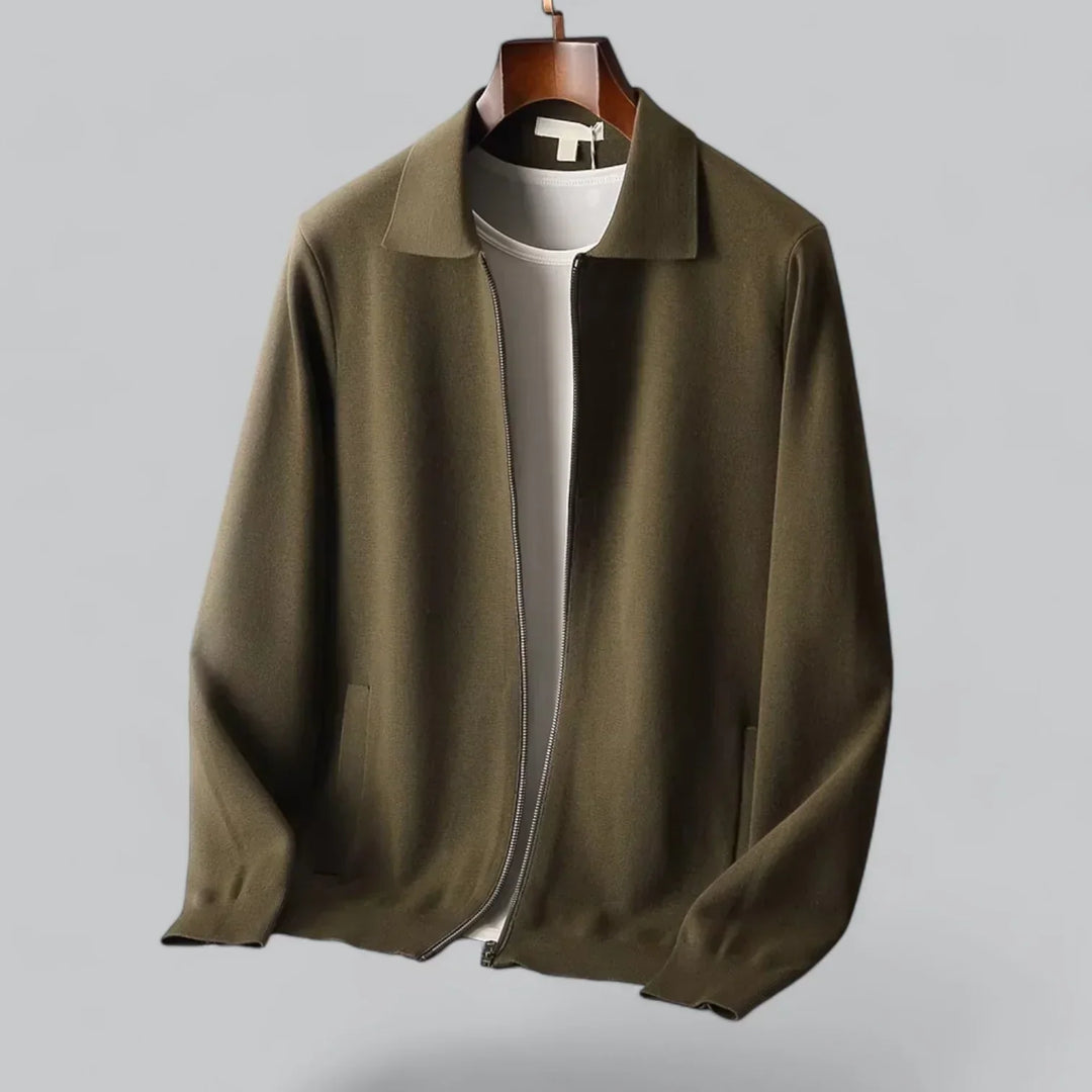 Surchemise minimaliste zippée pour homme | Veste légère à texture douce