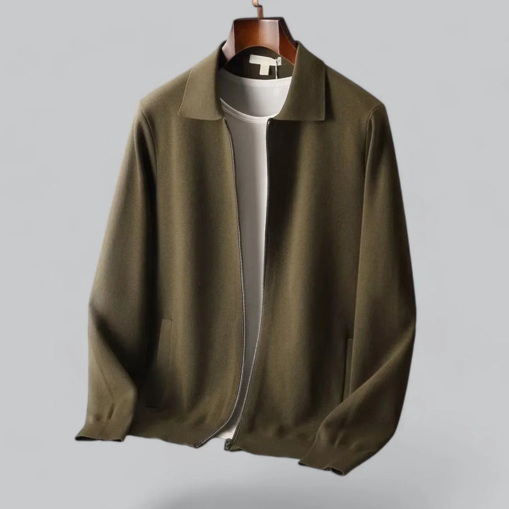 Surchemise minimaliste zippée pour homme | Veste légère à texture douce