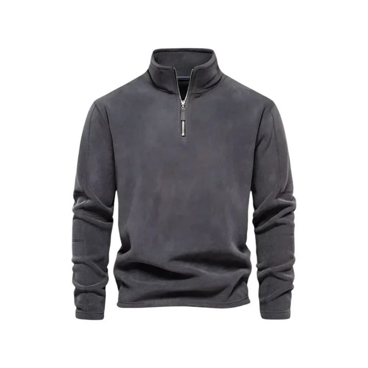 Men’s Quarter-Zip Fleece Pullover | Soft Midweight Layer | Fall-Winter Casual Sweater