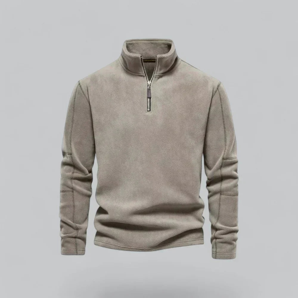 Men’s Quarter-Zip Fleece Pullover | Soft Midweight Layer | Fall-Winter Casual Sweater