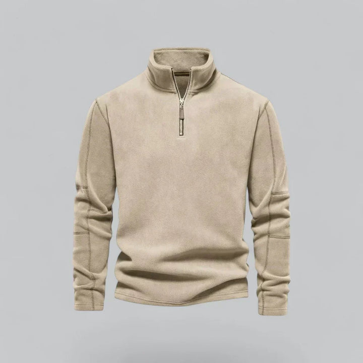 Men’s Quarter-Zip Fleece Pullover | Soft Midweight Layer | Fall-Winter Casual Sweater