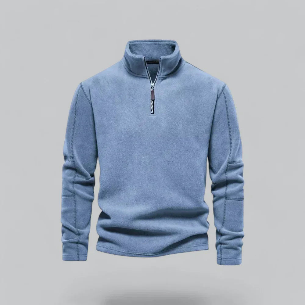Men’s Quarter-Zip Fleece Pullover | Soft Midweight Layer | Fall-Winter Casual Sweater
