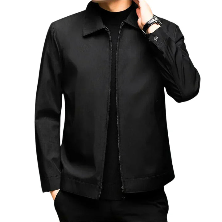 Veste zippée minimaliste pour homme | Vêtement d'extérieur léger | Coupe moderne et décontractée