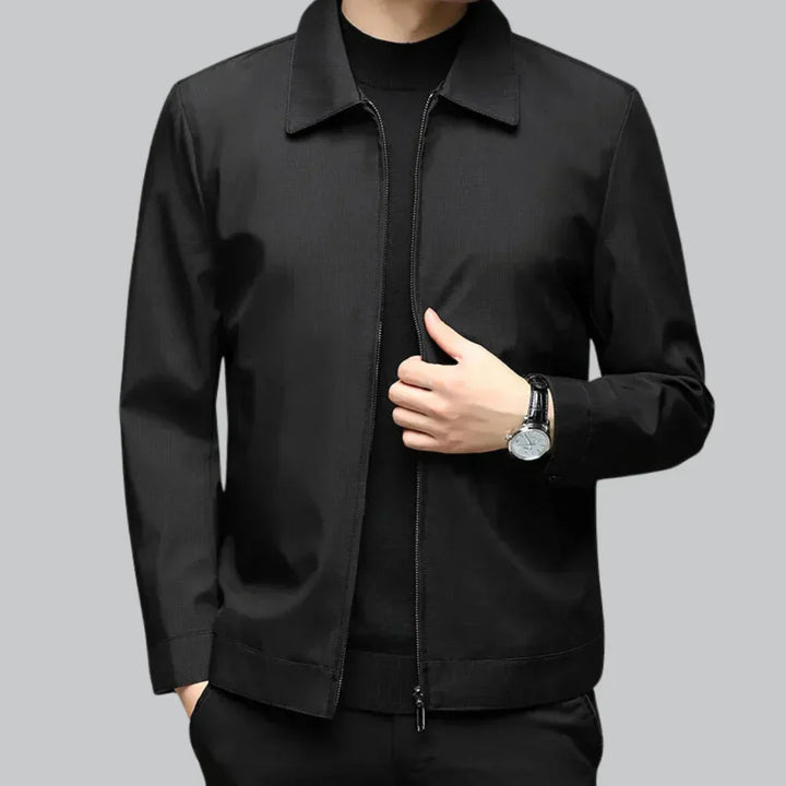 Veste zippée minimaliste pour homme | Vêtement d'extérieur léger | Coupe moderne et décontractée