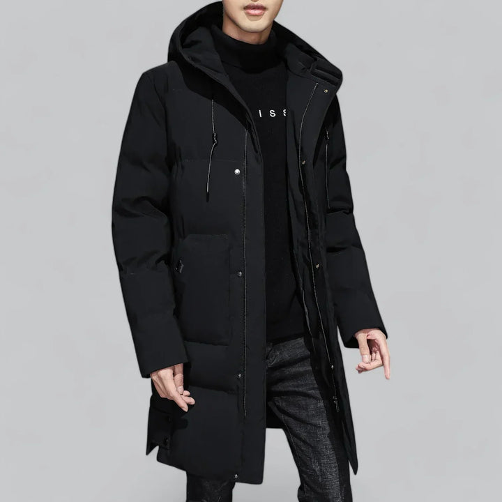 Men’s Long Hooded Puffer Parka | Insulated Winter Coat | Windproof Outerwear Canada