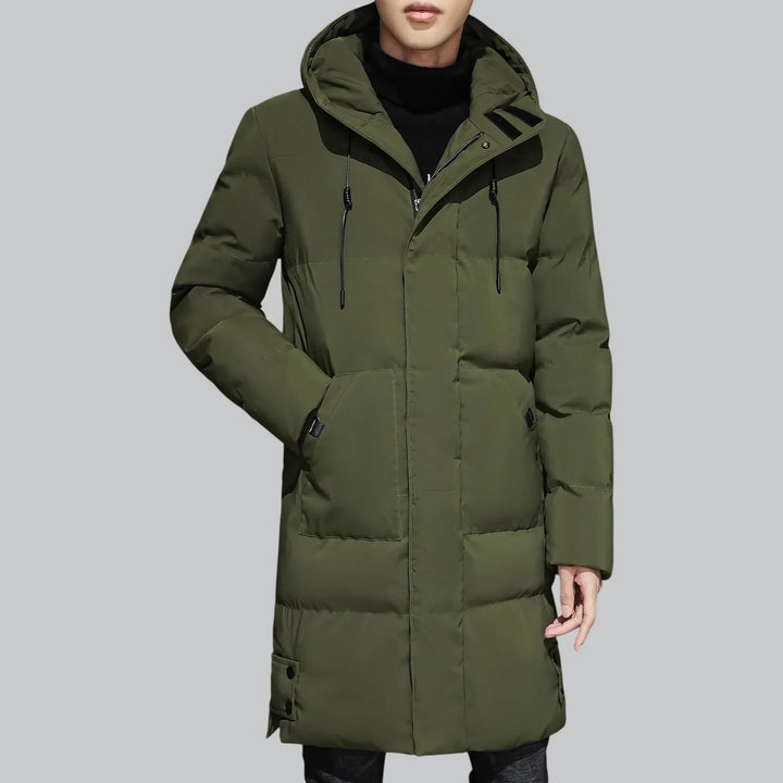 Men’s Long Hooded Puffer Parka | Insulated Winter Coat | Windproof Outerwear Canada