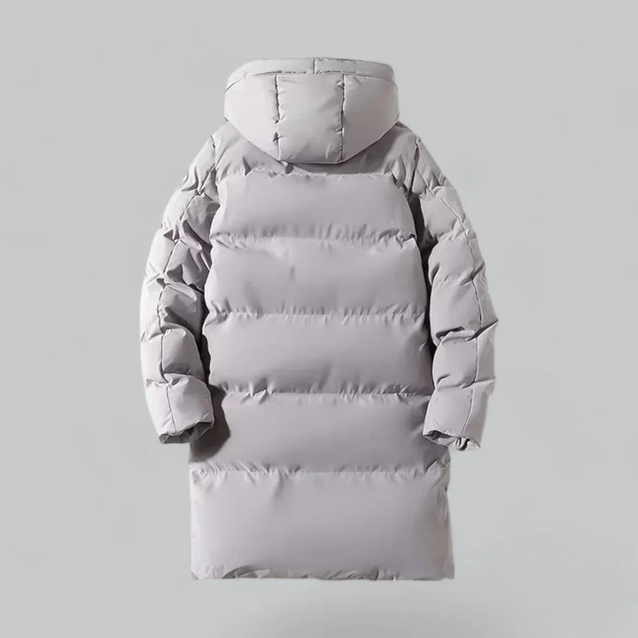 Parka longue matelassée pour homme | Manteau d'hiver isolé à capuche pour temps froid