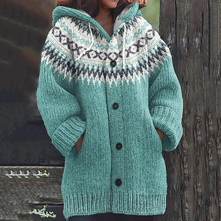 Angeline - Warm knitted wool coat