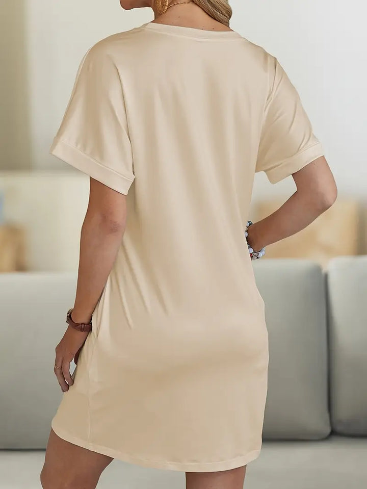 Milia - Graphic Hearts Casual Dress - Cool Elegance &amp; Absolute Comfort