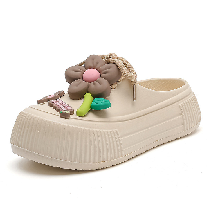 Auralie - Breathable Floral Decor Slippers