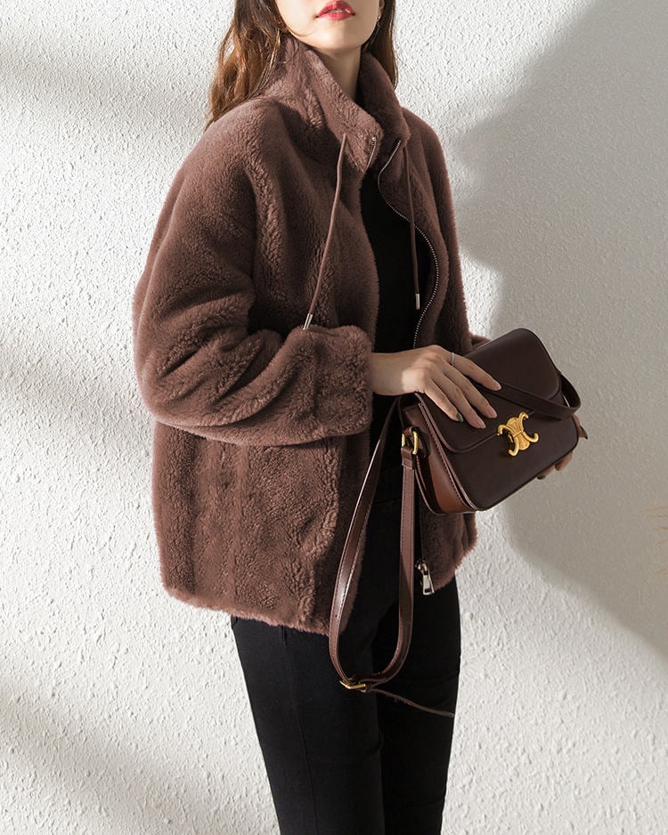 Moon - Quilted Coat with Stand-Up Collar