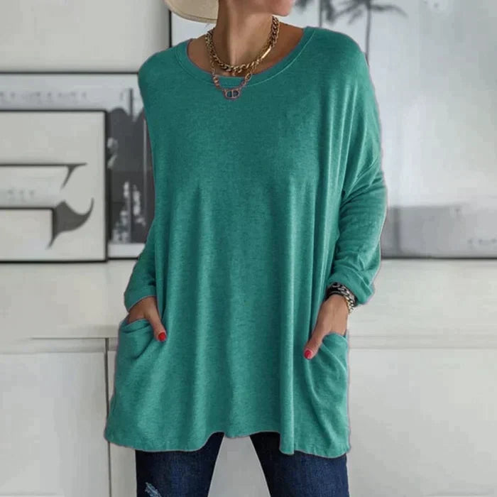 Daliah - Long Sleeve T-Shirt with Pocket