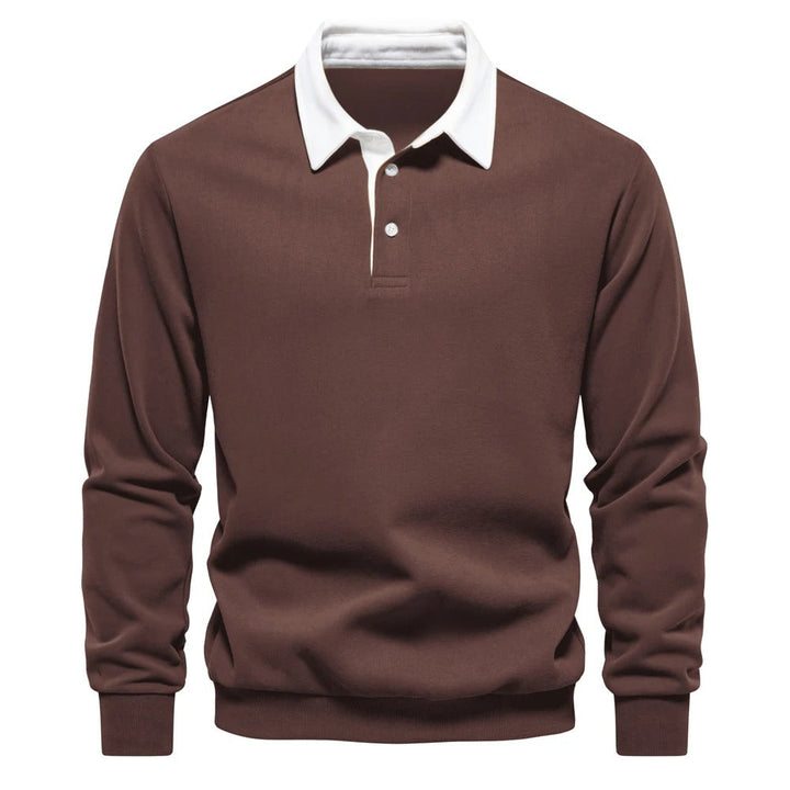 Mark - Men’s Long Sleeve Polo Sweatshirt