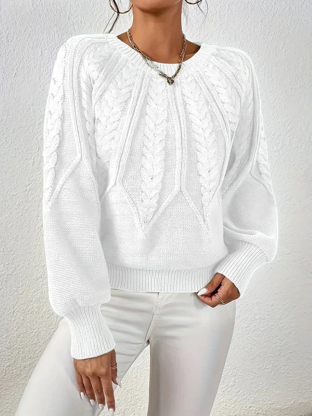 Cezanne - Women's Thick Puff Sleeve Sweater