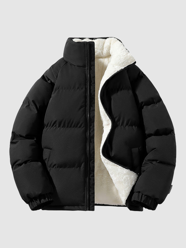Men’s Sherpa-Lined Puffer Jacket | Heavyweight Insulated Outerwear | Winter-Ready Warmth