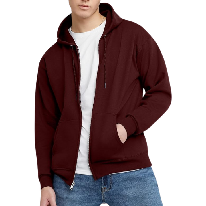 Men’s Full-Zip Fleece Hoodie | Everyday Layer | Soft Brushed Interior