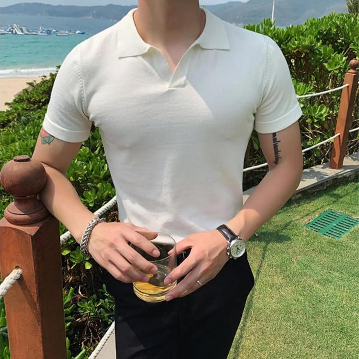 Men's Slim Polo Shirt | Stretch Knit | Casual Summer Essential