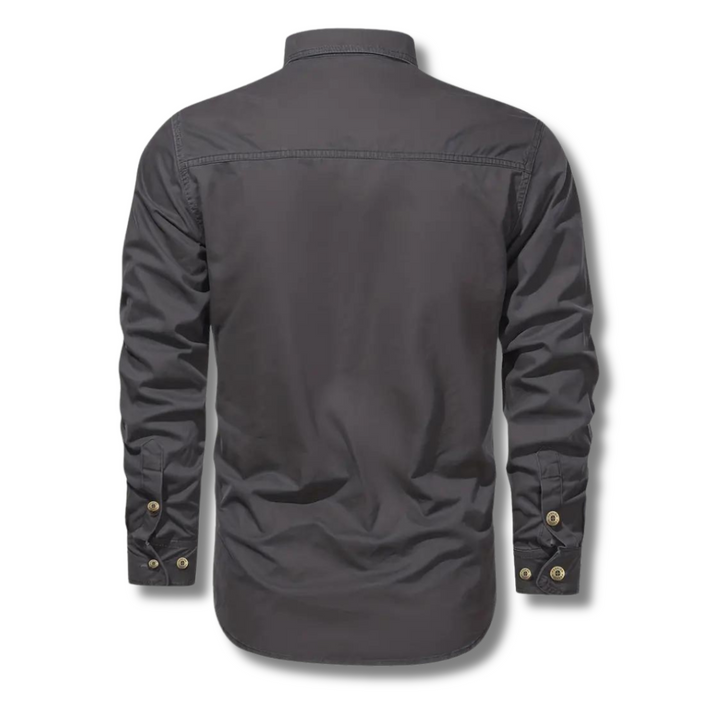 Men's Canvas Utility Shirt | Dual Chest Pockets & Rugged Cotton | Workwear-Inspired Style