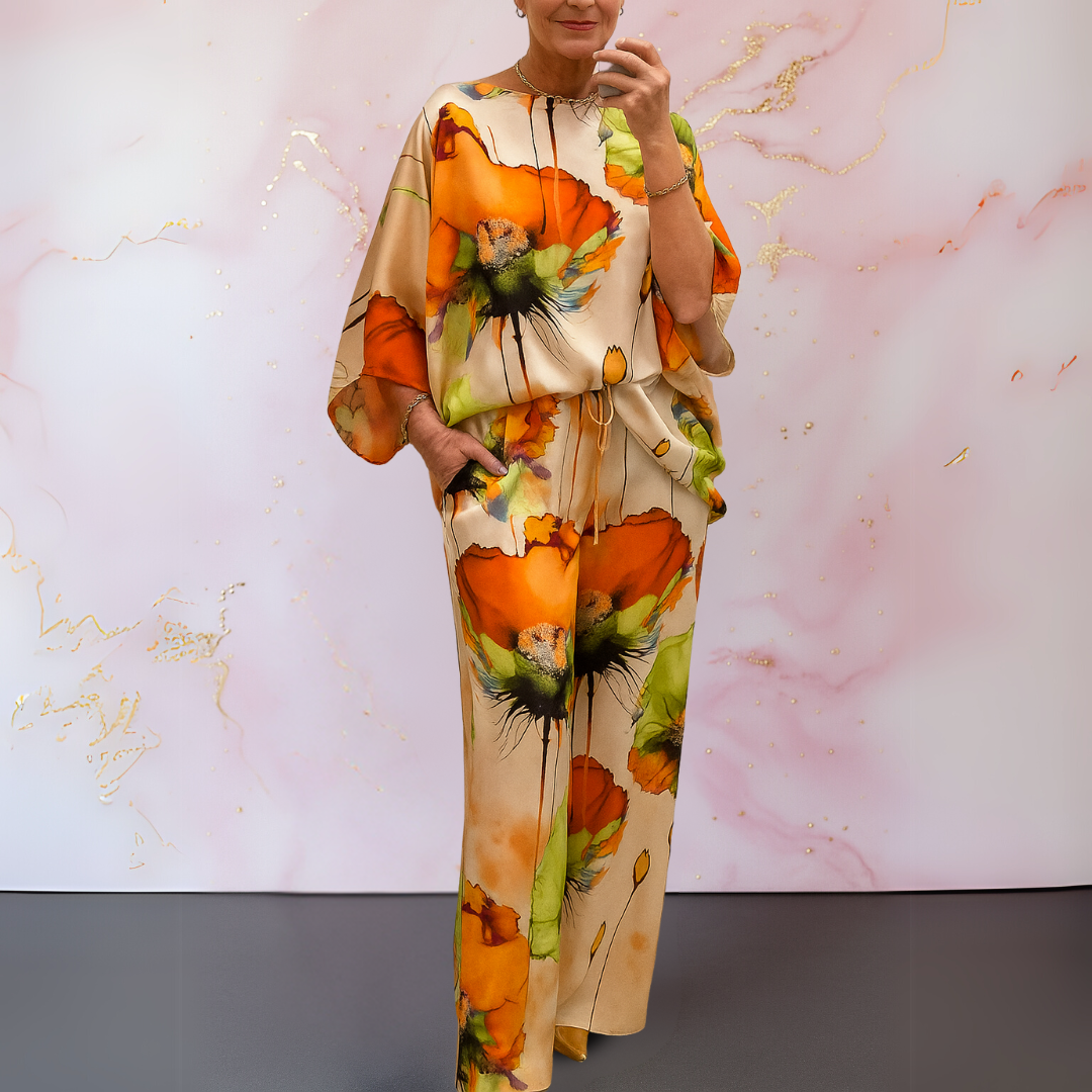 Ysella - Two-Piece Satin Set for Women with a Bold and Refined Style