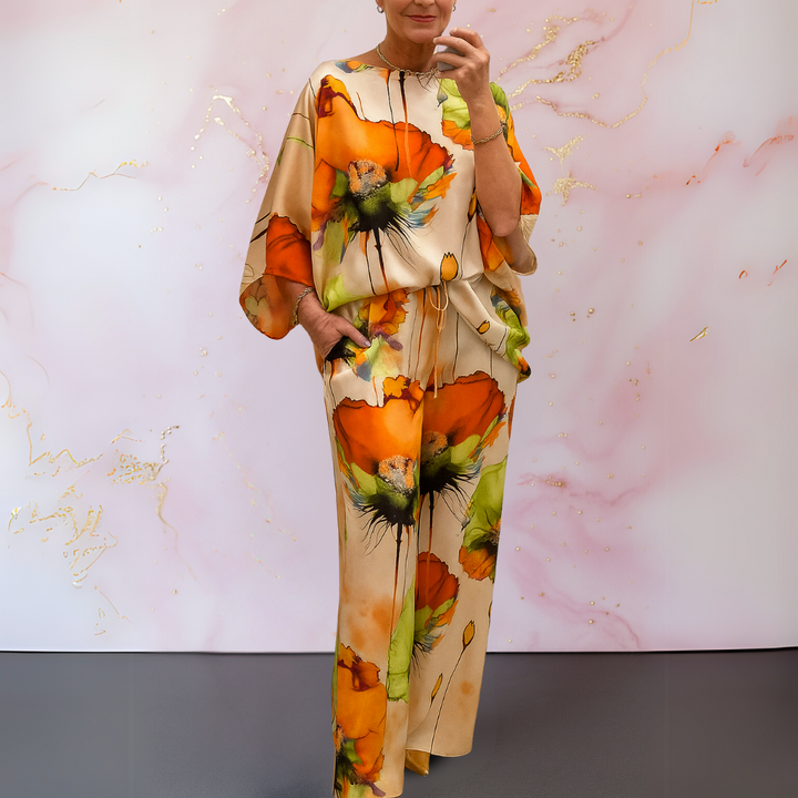 Ysella - Two-Piece Satin Set for Women with a Bold and Refined Style