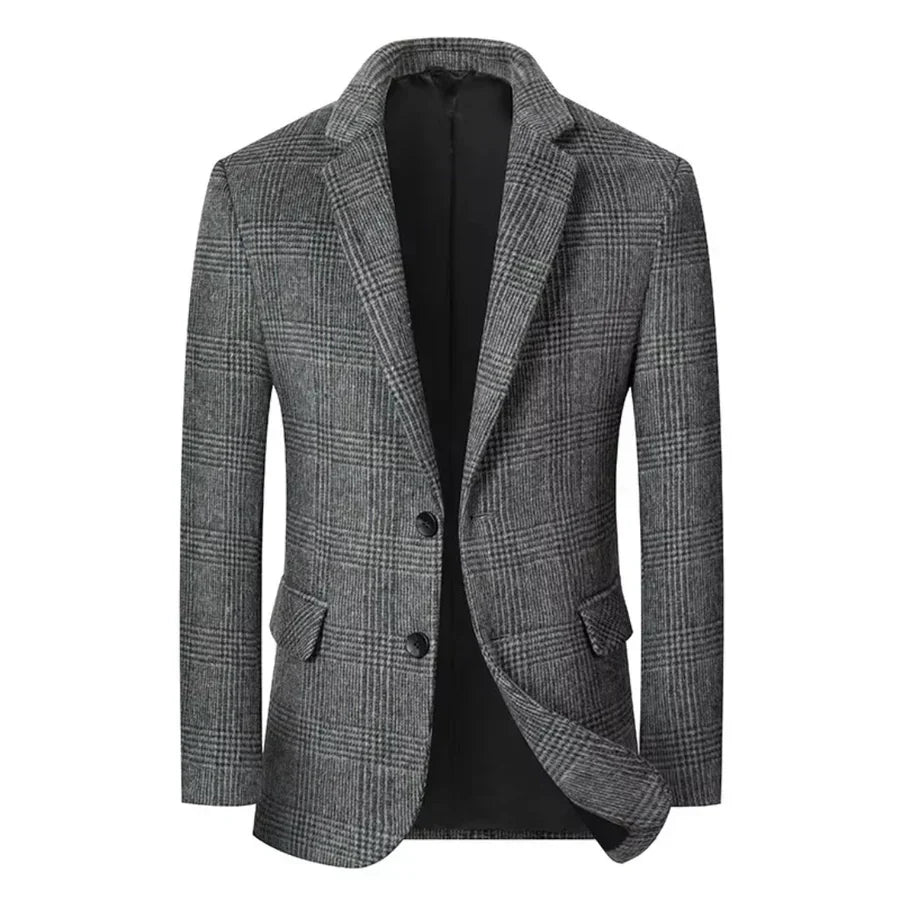 Blazer à carreaux pour homme | Veste classique à deux boutons | Style élégant et décontracté