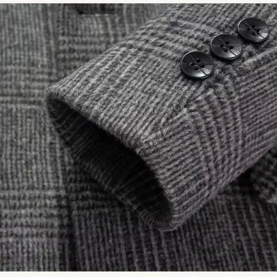 Blazer à carreaux pour homme | Veste classique à deux boutons | Style élégant et décontracté