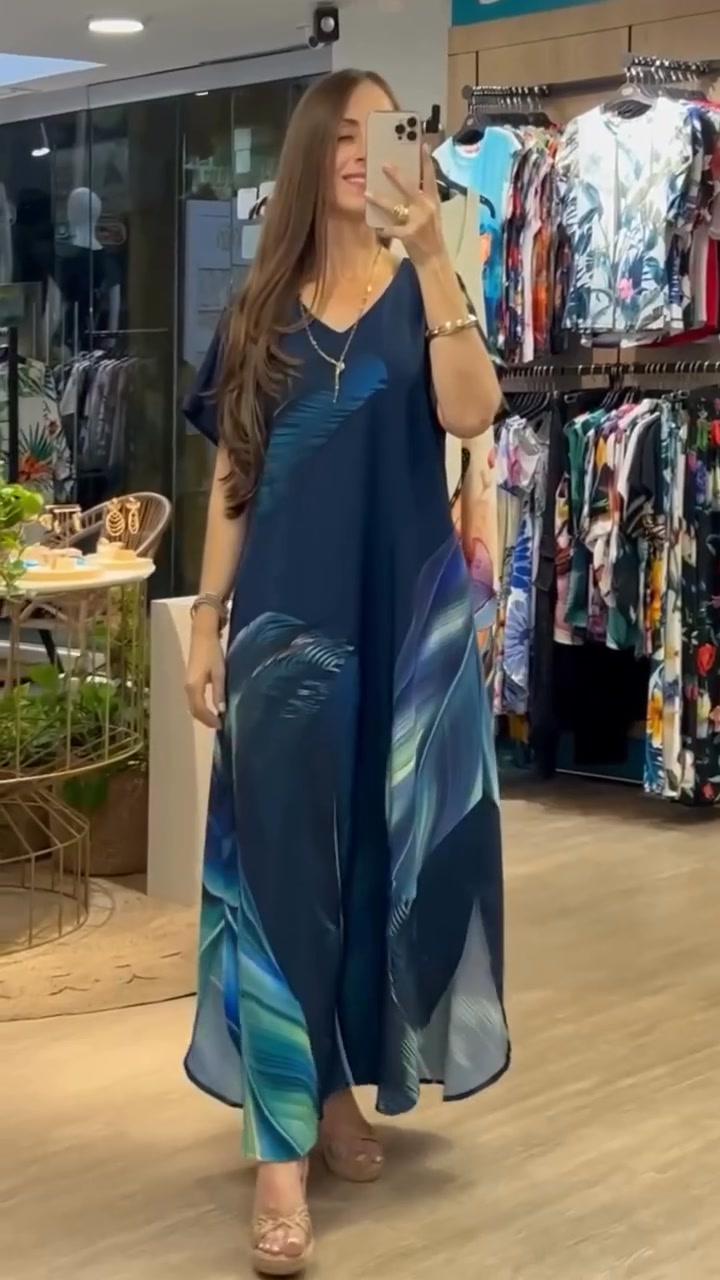 Robe décontractée imprimée à manches courtes Tirena 