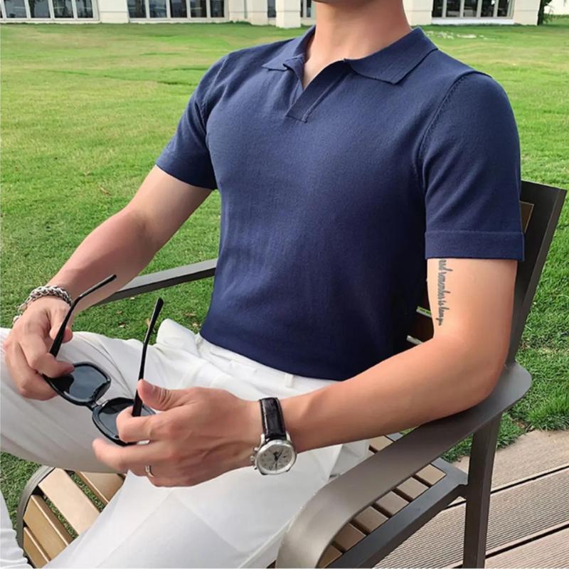 Men's Slim Polo Shirt | Stretch Knit | Casual Summer Essential