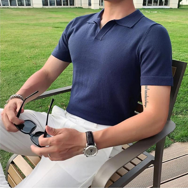 Men's Slim Polo Shirt | Stretch Knit | Casual Summer Essential