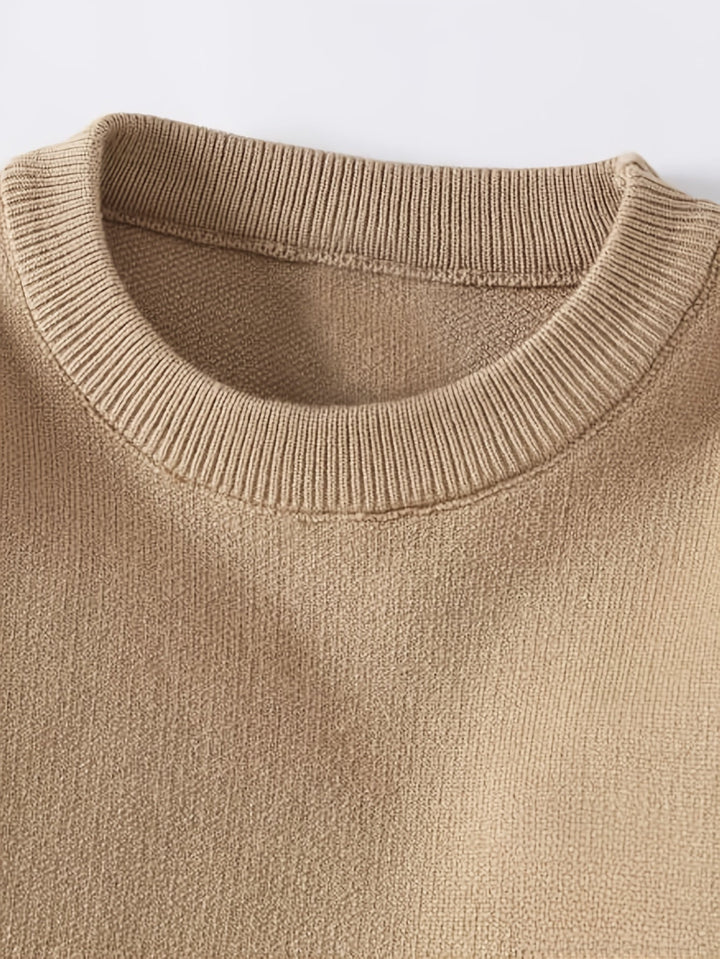 Men’s Colourblock Stripe Sweater | Casual Crewneck with Arm Detail