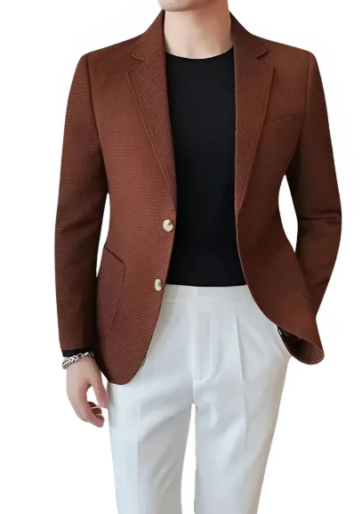 Men’s Textured Knit Blazer | Slim Fit | Smart Casual Workwear Canada