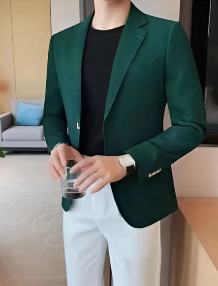 Men’s Textured Knit Blazer | Slim Fit | Smart Casual Workwear Canada