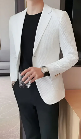 Men’s Textured Knit Blazer | Slim Fit | Smart Casual Workwear Canada