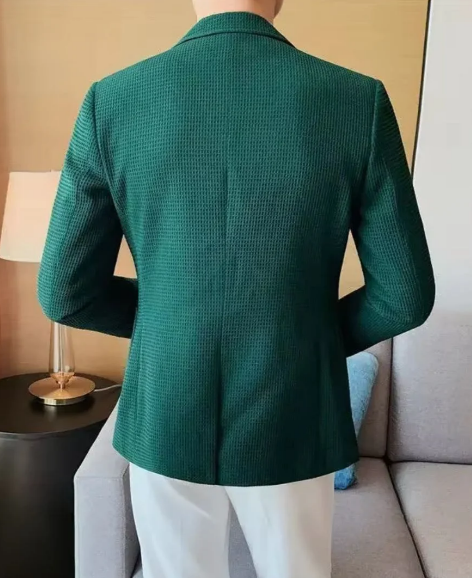 Men’s Textured Knit Blazer | Slim Fit | Smart Casual Workwear Canada