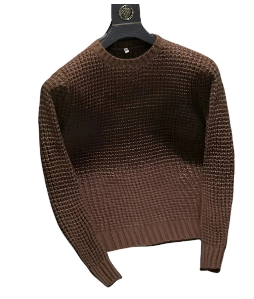 Men’s Textured Knit Crewneck Sweater | Midweight Casual Pullover | Fall Layer Canada