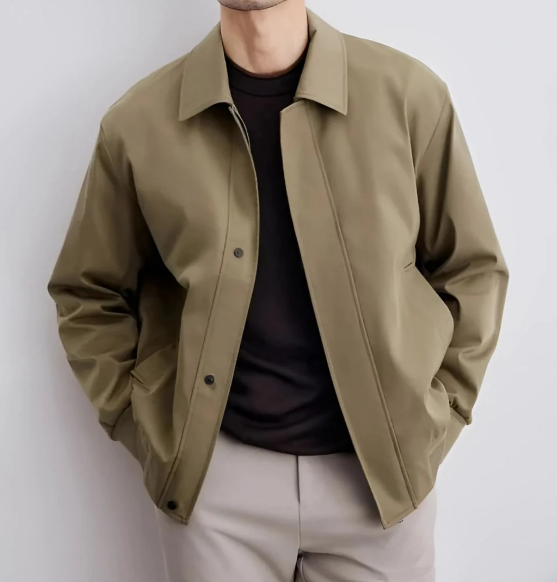 Men’s Lightweight Coach Jacket | Water-Resistant Shell | Casual Spring Outerwear