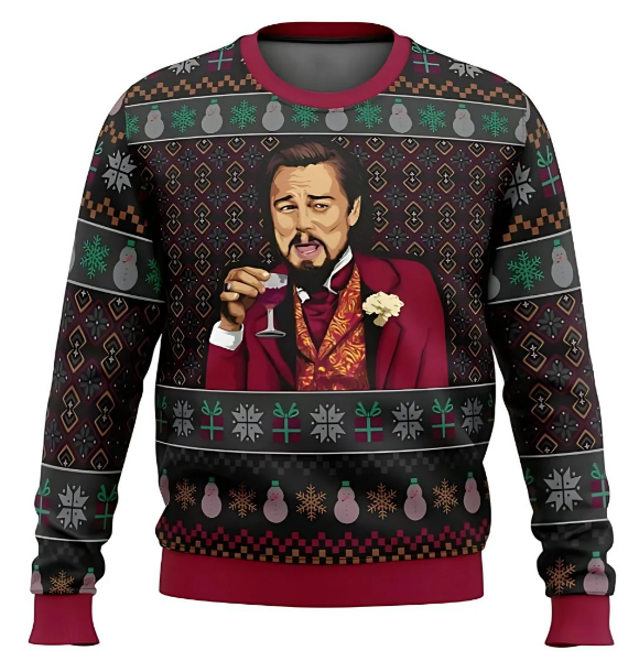 Pull de Noël humoristique | Pull en maille imprimée | Haut original pour les fêtes d'hiver