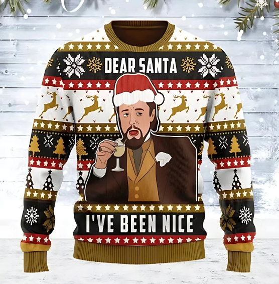 Pull de Noël humoristique | Pull en maille imprimée | Haut original pour les fêtes d'hiver