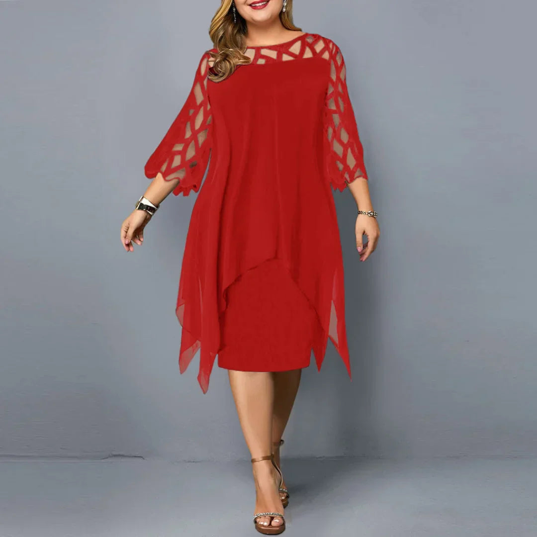 Laurienne - Plus Size Flowing Midi Dress