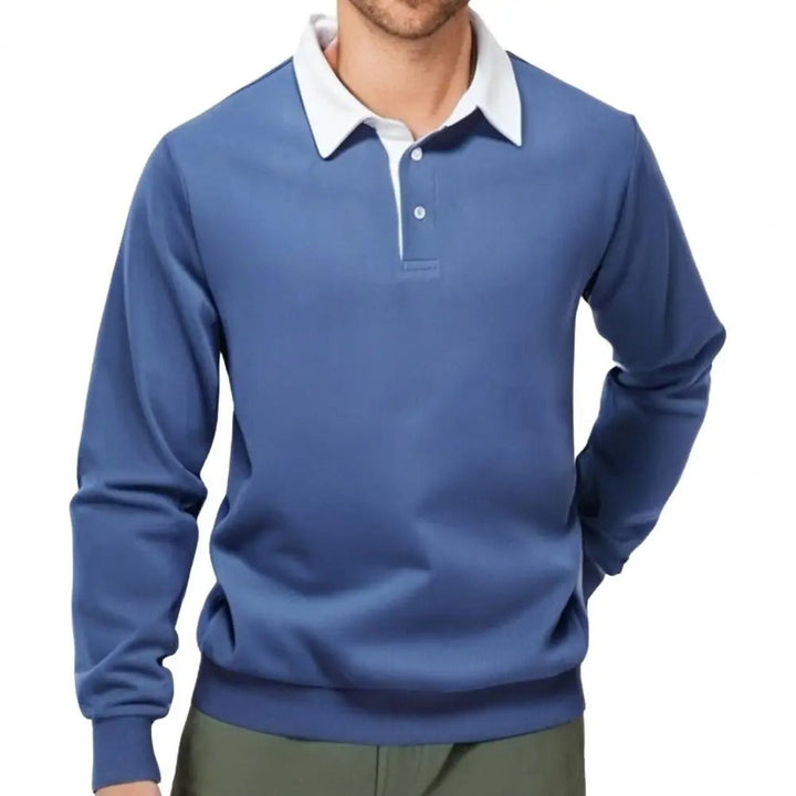 Mark - Men’s Long Sleeve Polo Sweatshirt